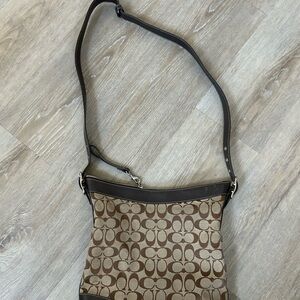 Coach Tan and Brown Crossbody Bag